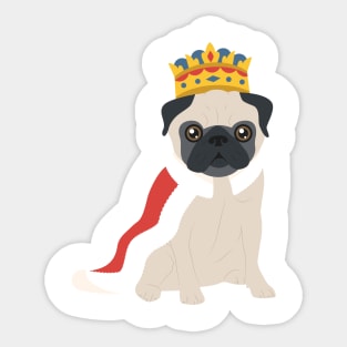 Cool King Dog Art Prints Sticker